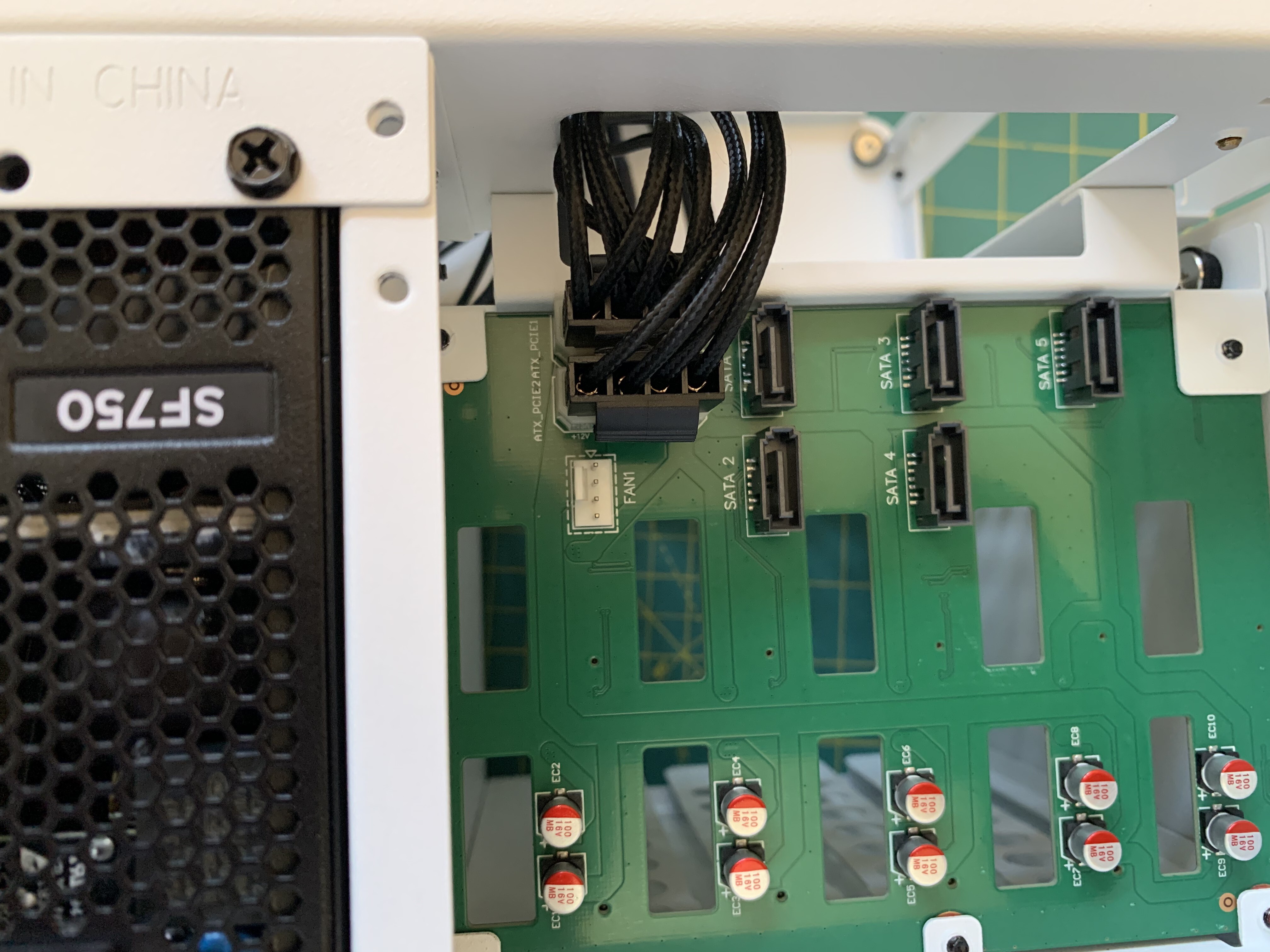 Molex connectors in place