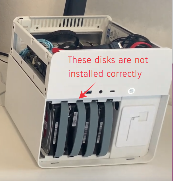 Incorrect HDD mounting
